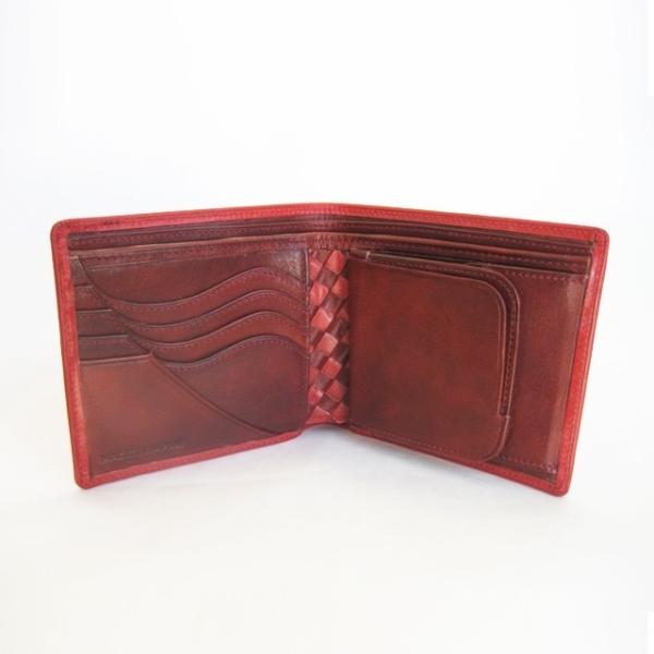 番外編 "Basic"アートウォレット ブライドルレザー<RED>×国内産仔牛革<RED> ☆ギフト...