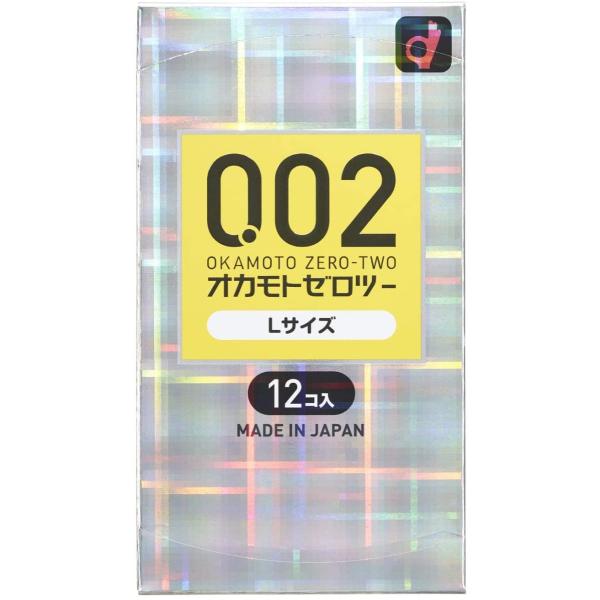 オカモト 002 ゼロツー 0.02 大きめ Lサイズ コンドーム 12個入り （ラージサイズ）