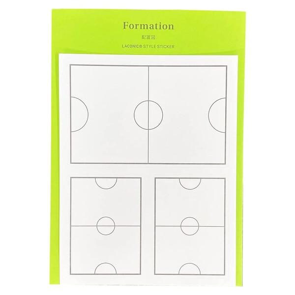 スタイルステッカー FORMATION フォーメーション 配置図 シール 強粘着再剥離タイプ サッカ...