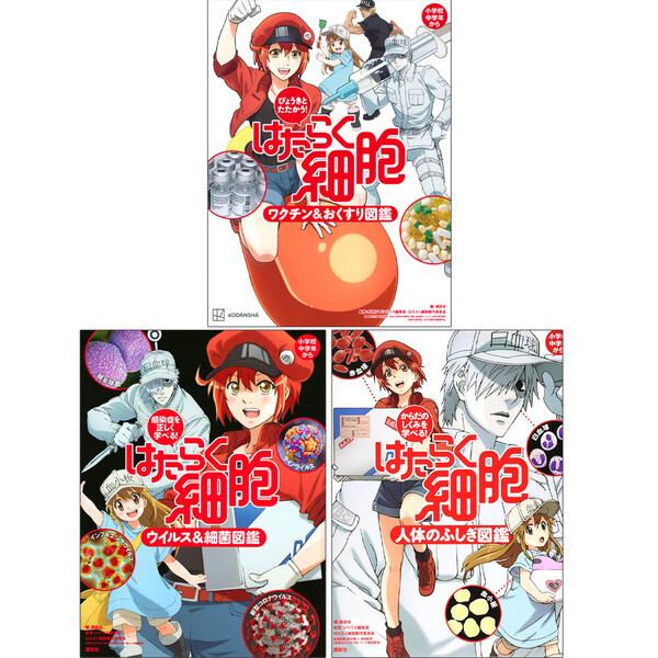 はたらく細胞 図鑑セット 全3巻セット 人体/ウイルス&amp;細菌/ワクチン&amp;おくすり 小学生 中学生 人...