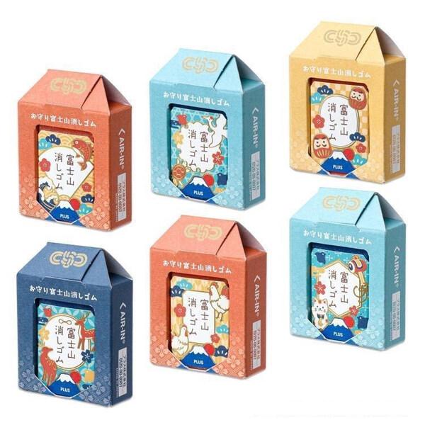 プラス エアイン消しゴム富士山 限定 お守り富士山 全6種 デザイン セット [01]