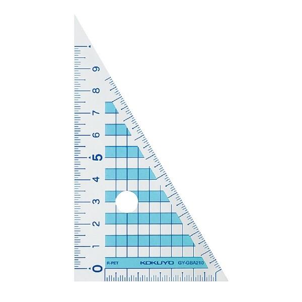 コクヨ まなびすと 三角定規 再生PET樹脂製 10cm目盛り [01] 〔メール便対象〕