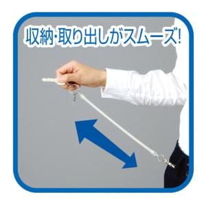 のびるキーチェーン スリム クリア 金属フック...の詳細画像3