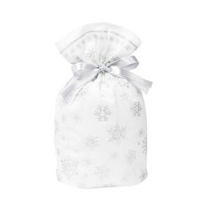 Z&amp;K ゼットアンドケイ ギフトバッグ シャイニースノーバッグ S ホワイト/シルバー ラッピング クリスマス プレゼント