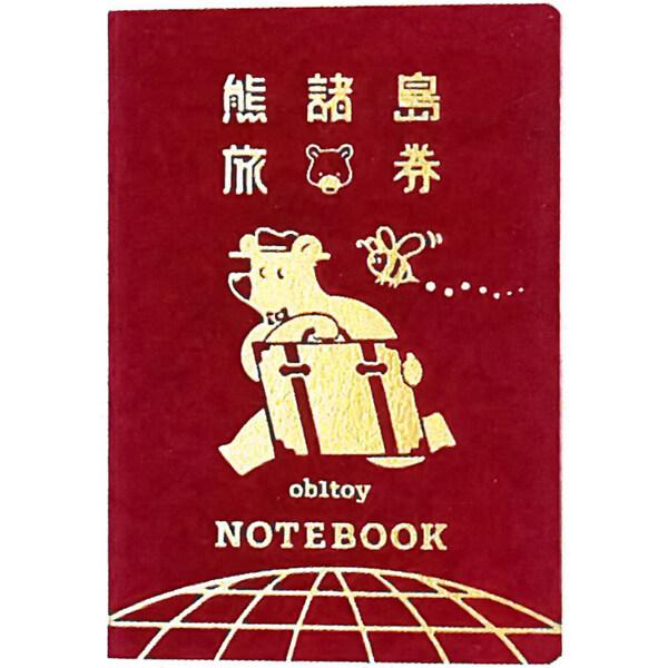 パスポート風ノート ROKKAKU×オビワン EARTH TOURS 箔押し 身分証 高級感 大人 ...