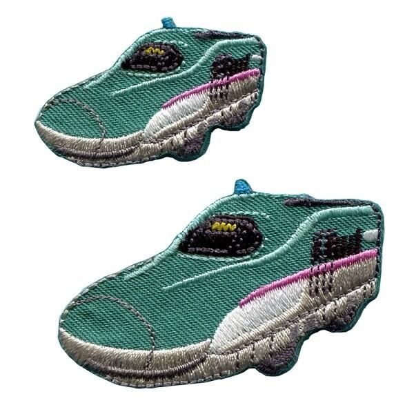 パイオニア プラレール アイロン接着 ワッペン E5系新幹線 はやぶさ ... アップリケ [01]...