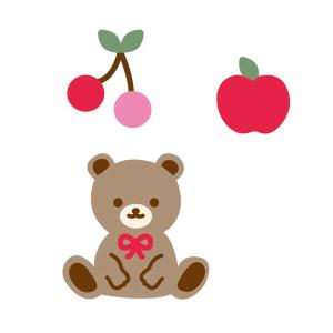 ナチュラル ワッペン くまちゃん 3柄セット シール・アイロン両用 入園準備 通園 パイオニア [01] 〔メール便対象〕