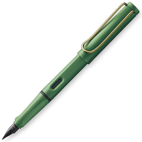 数量限定 LAMY safari ラミー サファリ フィールドグリーン ゴールドクリップ 万年筆 M...