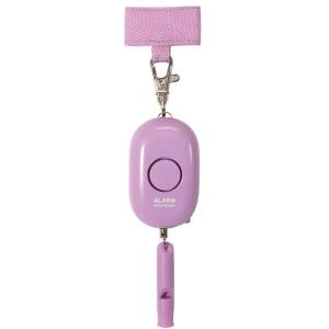 強い防犯アラーム パープル 大音量 90dB 警笛 LEDライト 電池式 ブザー 子供 ランドセル 小学校 入学 通学 防犯 クツワ [01]