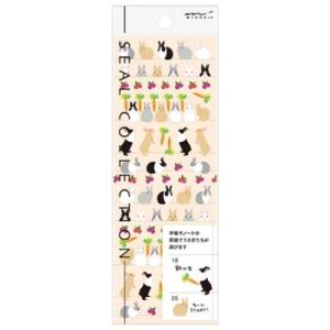 ミドリ 手帳用シール うさぎ柄 [01] 〔メール便対象〕