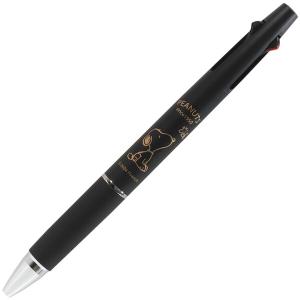 スヌーピー ジェットストリーム 2&1 2色ボールペン+シャープペン ブラック 0.5mm 黒/赤 油性 速乾 かわいい 日本製 ビーエスエス [01]｜daliha