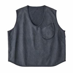 Porter Classic Vintage Traveler Pullover Vest Custom (Moleskin) Black ポータークラシック｜damagedone