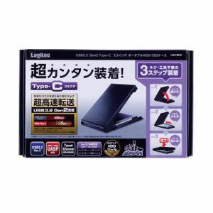 ロジテック LGB-PBSUC HDD SSDケース 2.5インチ USB3.2 Gen2 Type-C ブラックパソコン:ドライブ:PCケース・H｜damap