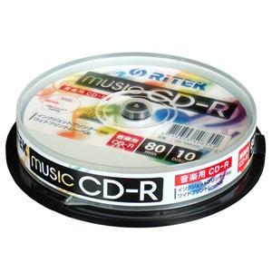 RiTEK 音楽用CD-R 10枚 CD-RMU80.10SPBAV・情報家電:オーディオ関連:CD-Rメディア｜damap