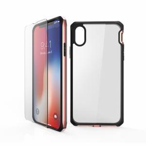 ITSKINS-×-MiraiSell MSIT-P858ERG 液晶保護ガラス付き耐衝撃ケース レッド携帯電話 スマート