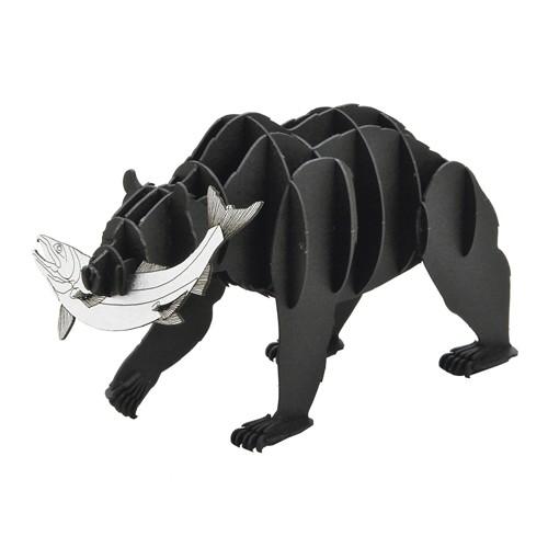 立体 ペーパークラフト パズル 模型 工作 ウラノ 3Dペーパーパズル アメリカクロクマ　（送料無料...