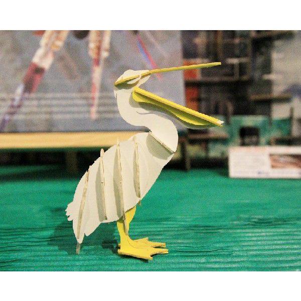 立体　ペーパークラフト　ウラノ　３Ｄペーパーパズル　ペリカン　（送料￥３００ 小型便配送可）