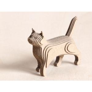 ペーパークラフト　ダンボール 　動物　猫　段々猫　walking（送料無料・小型便にて配送）