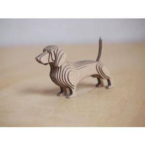 ペーパークラフト　ダンボール 　動物　ダックスフンド　段々犬　Dachshund（送料無料・小型便に...