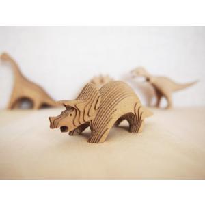 ペーパークラフト　ダンボール 　恐竜　DANSAURUS　トリケラトプス（送料無料・小型便にて配送）