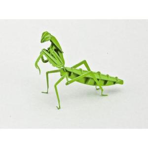 立体　ペーパークラフト　ウラノ　３Ｄペーパーパズル　カマキリ（グリーン）　【台座付き】  （送料無料...