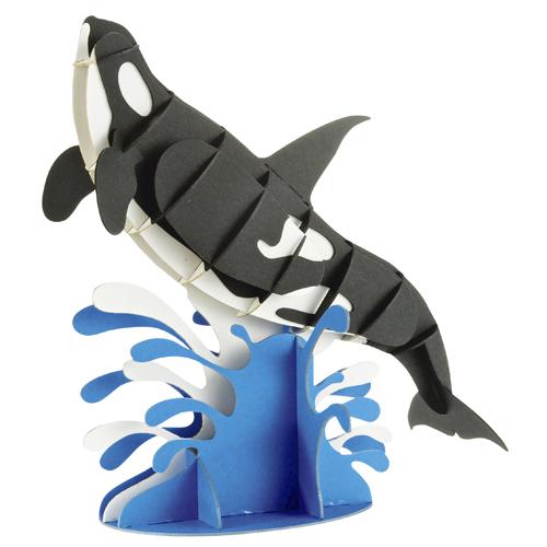 立体 海の生き物 ペーパークラフト パズル 3Dペーパーパズル シャチ ジャンプ （送料無料・小型便...