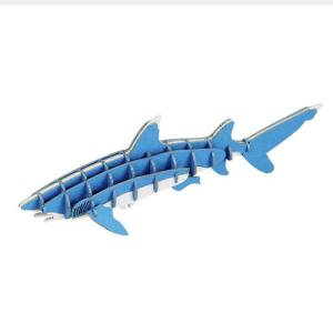 立体 ペーパークラフト パズル 模型 工作 ウラノ 3Dペーパーパズル サメ （送料無料・小型便にて配送）｜dambool-crafts