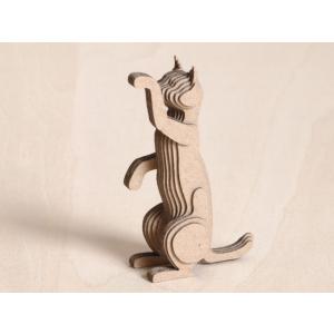 ペーパークラフト　ダンボール 　動物　猫　段々猫　tricky（送料無料・小型便にて配送）