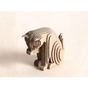 ペーパークラフト　ダンボール 　動物　猫　段々猫　washing（送料無料・小型便にて配送）