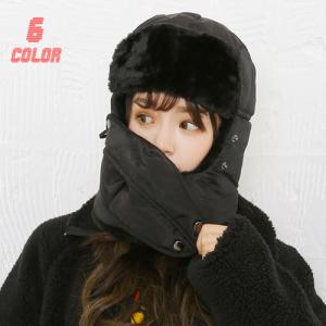 耳あて 帽子 スエード 耳あて付き帽子 ロシアファー帽子