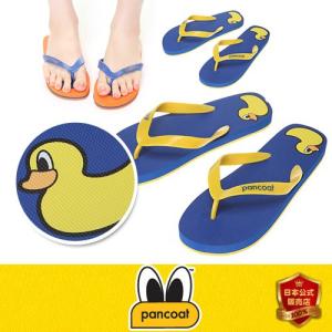 Pancoat パンコート アヒル 靴 sandal サンダル POPDUCK PRINT FLIP FLOP TRUE BLUE キャラクター ビーチサンダル 夏 海 パンコート｜dami