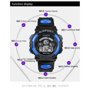 防水 腕時計 ジュニア スポーツ 腕時計 デジ...の詳細画像2