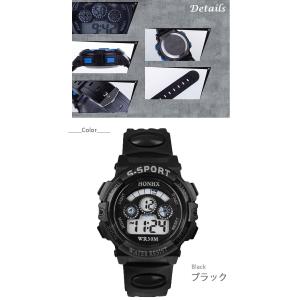 防水 腕時計 ジュニア スポーツ 腕時計 デジ...の詳細画像3