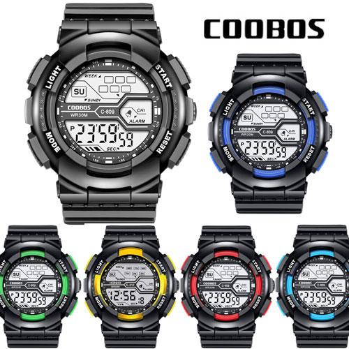 デジタル 腕時計 LED ディスプレイ ランニングウォッチ スポーツウォッチ メンズ アラーム スト...