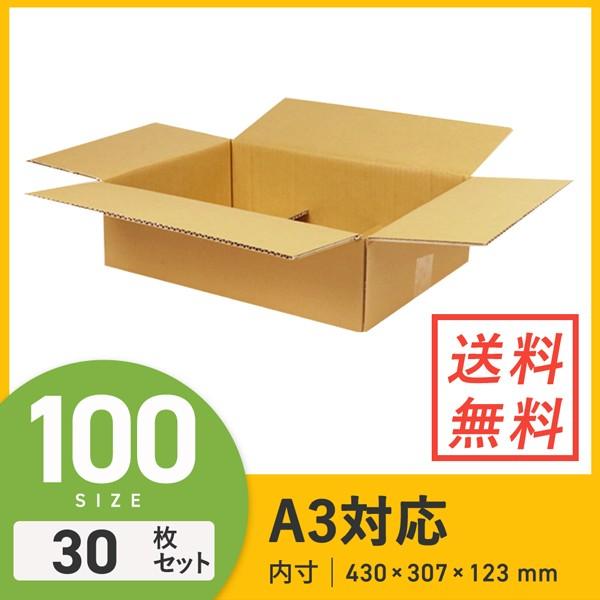 ダンボール 段ボール箱 宅配100サイズ（定形外郵便最大・国際郵便対応） 30枚セット