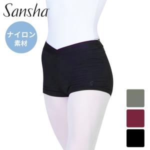 Sansha サンシャ ショートパンツ ウエストV　L0655N｜dance-nets