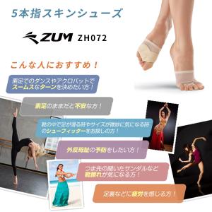 スキンシューズ ZH072 バレエ ベリーダン...の詳細画像1