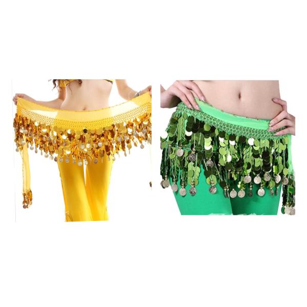 ベリーダンスかわいいヒップスカーフスパンコールフリンジウエストチェーンベリーダンスベルトコインダンス...