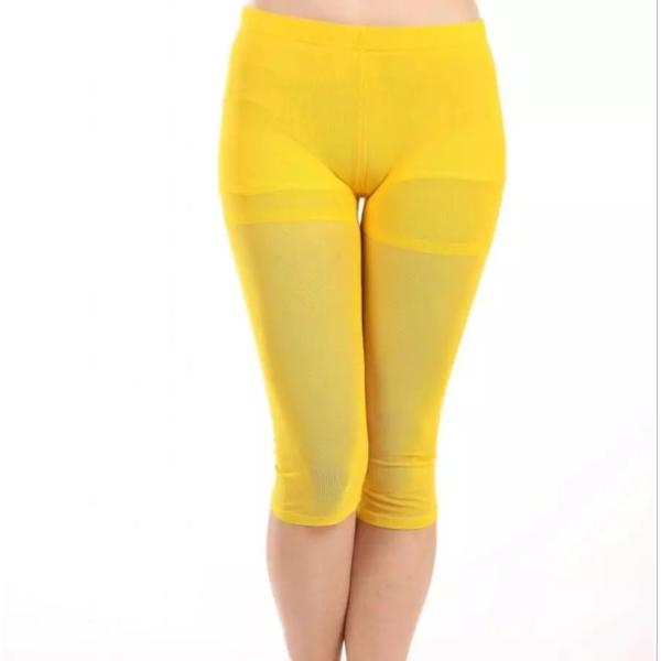 ベリーダンス対応 伸縮メッシュロングパンツ イエロー｜ダンス・ヨガ・トレーニング兼用 フリーサイズ