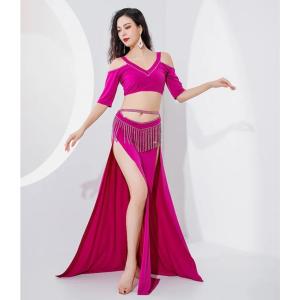 新着 ベリーダンス 衣装 コスチューム ブラトップ ベルト 2点セット 全