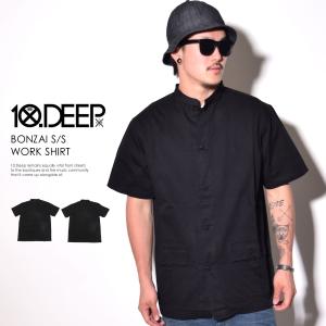 10DEEP テンディープ バンドカラーチャイナシャツ メン...
