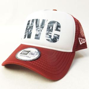 ニューエラ メッシュキャップ メンズ 帽子 NEW ERA 9FORTY A-FRAME TRUCKER シティランドスケープ NYC カーディナル 2017 秋冬 新作