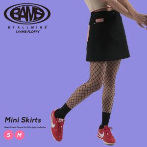 byallmins バイオールミーンズ ストレッチツイル ミニスカート 1.44MB FLOPPY Mini Skirts ブラック BM201WCASK003 レディース 韓国ファッション ブランド