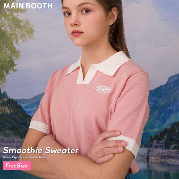 MAIN BOOTH メインブース 襟付きニットソー スムージーセーター ストロベリー MB20SK...