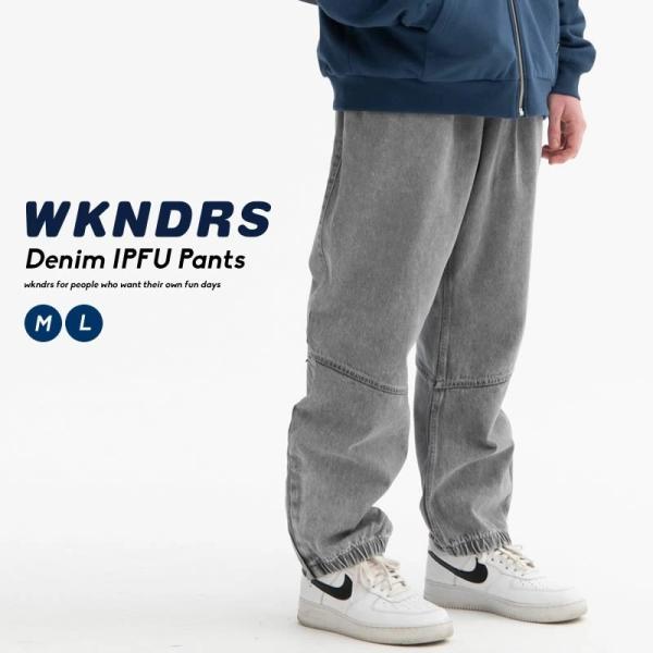 WKNDRS ウィークエンダーズ デニムIPFUパンツ ブラック ジーンズ ワイドパンツ メンズ