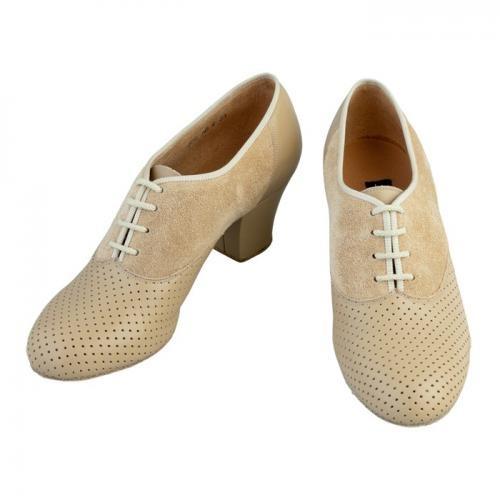 社交ダンス・ダンス衣装　ダンスシューズ　女性用　グレイス　コンビベージュ