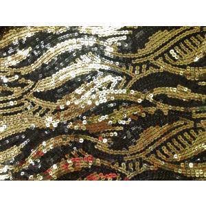 社交ダンス・ダンス衣装　 生地　英国製シークインメッシュ　スパンコール｛ミティア―ゴールド｝50cm...