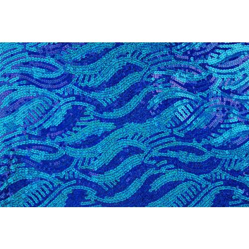 社交ダンス・ダンス衣装　 生地　英国製シークインメッシュ　スパンコール｛ミティア―サファイア｝50c...