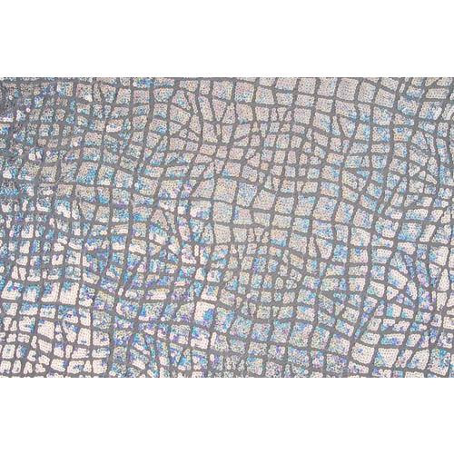 社交ダンス・ダンス衣装　 生地　英国製シークインメッシュ　スパンコール｛シリウス―ホワイト｝50cm...