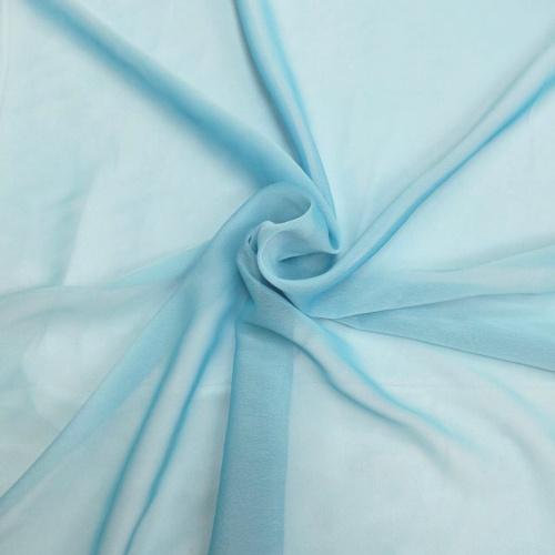 SALE生地　英国製シマージョーゼット｛アクア｝50cm〜10cm刻み　廃盤　半額10cm326円(...